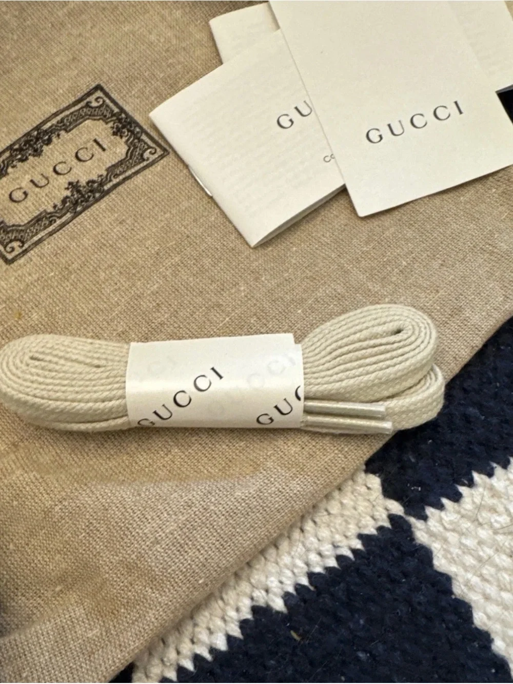 Gucci Beige GG Canvas Low-Top Sneakers with Green-Red Web Stripe